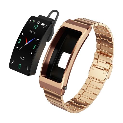 K13S Smart Bracelet: 1.14" TFT, Sleep & Blood Oxygen, Rose Gold Strap - 1