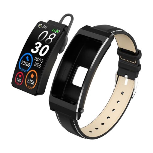 K13S Smart Calling Bracelet - 1.14" TFT, Sleep & Blood Oxygen, Black - 1