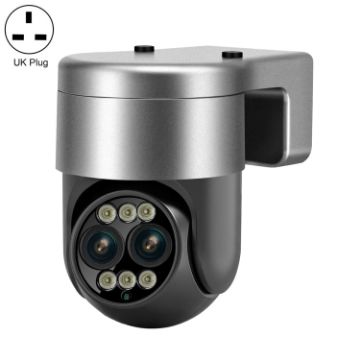 ESCAM G03 2x4MP Dual Lens 8X Zoom WiFi Camera with Two-way Voice UK Plug - 1