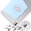 iPad Pro 13 2024 Clear Acrylic 360 Rotation Leather Case - Ice Blue - 6