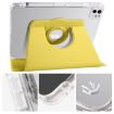 iPad Pro 13 2024 Yellow Clear Acrylic 360 Rotation Leather Case - 3