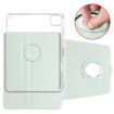 iPad Pro 13 2024 Clear Acrylic 360 Rotating Leather Case - Light Green - 2