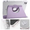 iPad Pro 13 2024 Clear Acrylic 360 Rotating Leather Case - Light Purple - 3
