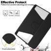 Samsung Galaxy Tab S9+ 360 Rotation Transparent Leather Case - Black - 5