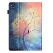 Samsung Galaxy Tab S6 Lite Litchi Texture Leather Case (Oil Painting Tree) - 3