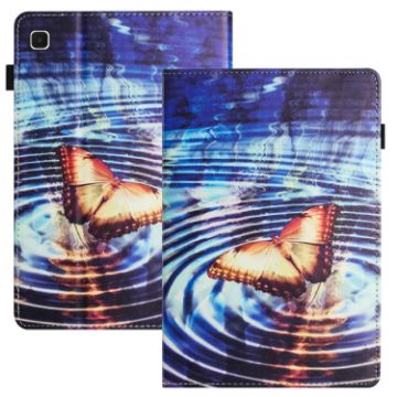 Samsung Galaxy Tab A7 Lite Butterfly Leather Tablet Case - Litchi Texture - 1