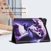 Samsung Galaxy Tab A7 Lite Litchi Texture Leather Case - Wolf Design - 7