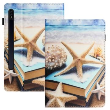 Samsung Galaxy Tab S7 Litchi Texture Leather Case (Starfish) - 1