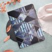 Samsung Galaxy Tab S7 Litchi Texture Marble Leather Tablet Case - 9