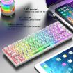 XUNFOX K30 Pro Mechanical Keyboard, 61-Keys, 2.4G+BT+Wired, Black - 5