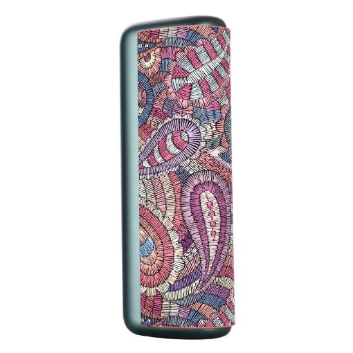 IQOS ILUMA Prime PU Leather Case - Waist Flower Purple Cover - 1