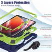 Samsung Galaxy Tab S9/S8/S7 Silicone Hybrid Case with Holder & Strap - 5