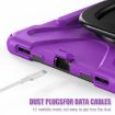Samsung Galaxy Tab S9/S8/S7 Purple Silicone Hybrid Case with Strap - 6