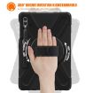Samsung Galaxy Tab S9+/S8+ Rugged Case with Rotatable Kickstand Grip (Black) - 5