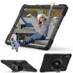 Samsung Galaxy Tab S9+/S8+ Rugged Case with Rotatable Kickstand Grip (Black) - 6