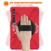 Samsung Galaxy Tab S9+/S8+ Rugged Case with Rotatable Kickstand - Red - 5