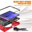 Samsung Galaxy Tab S9+/S8+ Rugged Case with Rotatable Kickstand - Red - 8