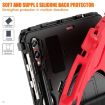 Samsung Galaxy Tab S9+/S8+ Rugged Case with Rotatable Kickstand - Red - 9