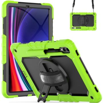 Samsung Galaxy Tab S10+/S9+/S9 FE+ Silicone Hybrid Case Yellow Green - 1