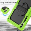 Samsung Galaxy Tab S10+/S9+/S9 FE+ Silicone Hybrid Case Yellow Green - 8