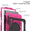 Samsung Galaxy Tab S10+/S9+/S9 FE+ Silicone Hybrid Case Black/Rose Red - 7