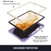 Samsung Galaxy Tab S9+ Rugged Case with Butterfly Kickstand (Beige/Purple) - 4