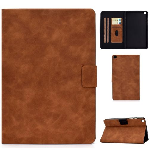 Cowhide Texture Leather Case for Samsung Galaxy Tab A 8.0 (2019) - Brown - 1