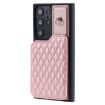 Samsung Galaxy S23 Ultra 5G Rose Gold Grid Texture Case with Lanyard - 2