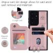 Samsung Galaxy S23 Ultra 5G Rose Gold Grid Texture Case with Lanyard - 5