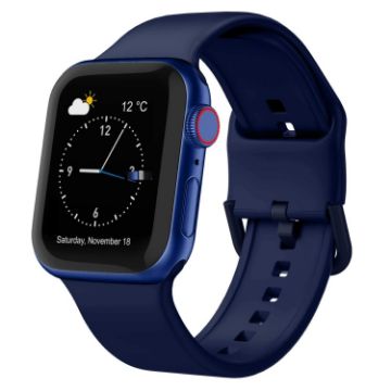 Apple Watch Ultra 49mm Silicone Band, Midnight Blue Pin Buckle - 1