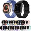 Apple Watch Series 8 41mm Black Silicone Pin Buckle Band - 7