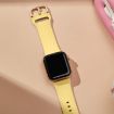 Apple Watch Series 8 41mm Yellow Silicone Pin Buckle Band - 4