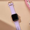 Apple Watch Series 8 41mm Lavender Silicone Band with Pin Buckle - 4