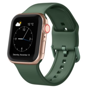 Apple Watch SE 2022 44mm Clover Silicone Band Pin Buckle - 1