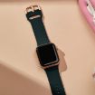 Apple Watch Series 7 41mm Dark Green Silicone Pin Buckle Band - 4