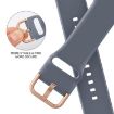 Apple Watch Series 7 45mm Blue Grey Silicone Pin Buckle Band - 3