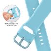 Apple Watch Series 7 45mm Light Blue Silicone Pin Buckle Band - 3