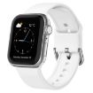 Apple Watch SE 40mm White Silicone Pin Buckle Band - 1