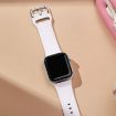 Apple Watch SE 40mm White Silicone Pin Buckle Band - 4