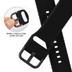 Apple Watch Series 6 44mm Black Silicone Pin Buckle Band - 3