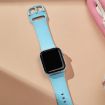 Apple Watch Series 6 44mm Light Blue Silicone Band Pin Buckle - 4