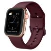 Apple Watch Series 5 40mm Wine Red Silicone Pin Buckle Band - 1