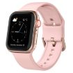 Apple Watch Series 4 44mm Pink Silicone Band with Pin Buckle - 1