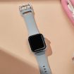Apple Watch Series 4 40mm Light Grey Silicone Pin Buckle Band - 4