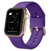 Apple Watch Series 3 38mm Purple Silicone Band with Pin Buckle - 1