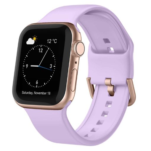 Apple Watch Series 2 42mm Lavender Silicone Band with Pin Buckle - 1