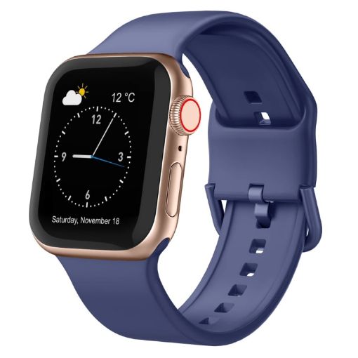 Apple Watch 38mm Violet Gray Silicone Band with Pin Buckle - 1