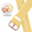 Apple Watch Series 9 45mm Yellow Silicone Pin Buckle Band - 3