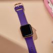 Apple Watch SE 2023 44mm Purple Silicone Pin Buckle Band - 4