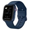 Apple Watch SE 2023 44mm Silicone Band, Pin Buckle - Abyss Blue - 1